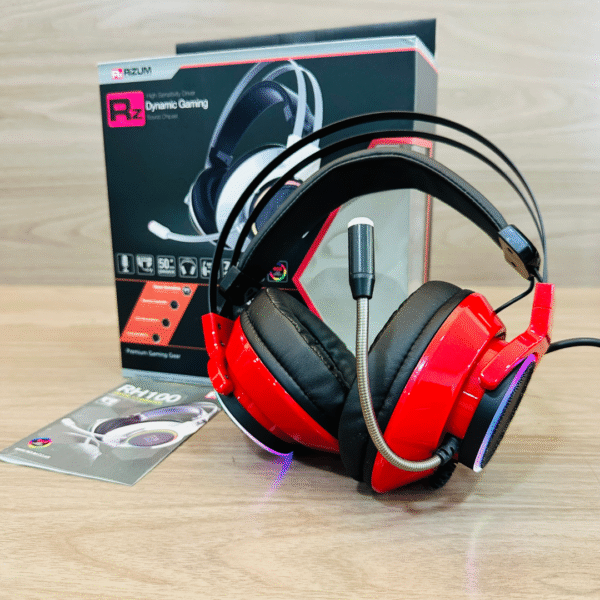 RIZUM RH100 7.1 Virtual Surround Sound Gaming Headset | Vibration | ENC Mic